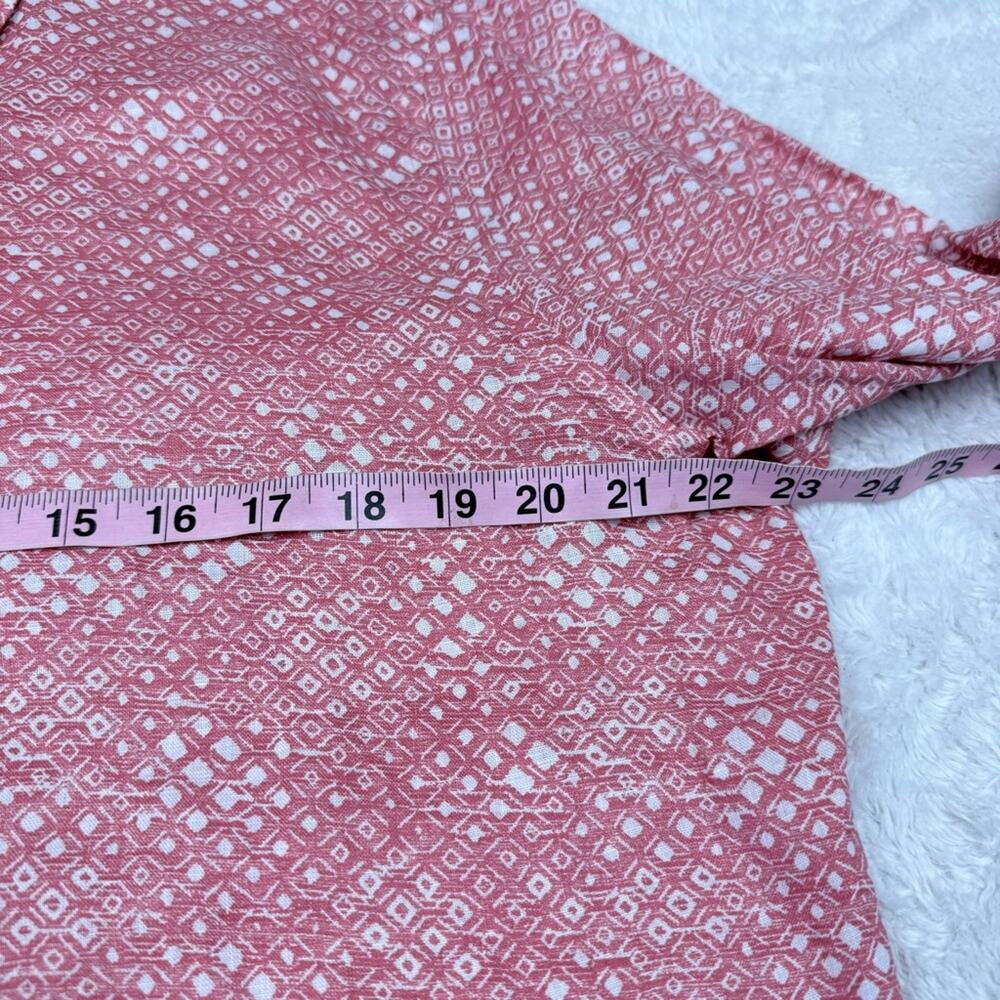 Club Room Linen Geometric Button Down Shirt NWOT - Picture 6 of 7
